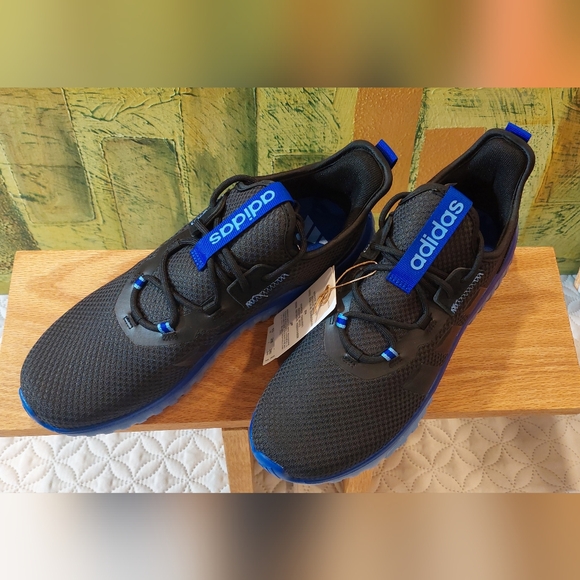 adidas Shoes - adidas Black and Blue Athletic Shoes